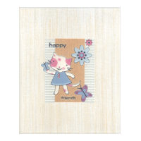 กระเบื้อง 8x10 in.<br>แฮปปี้เฟรน 6M/1P T-211 เกลียวไหม